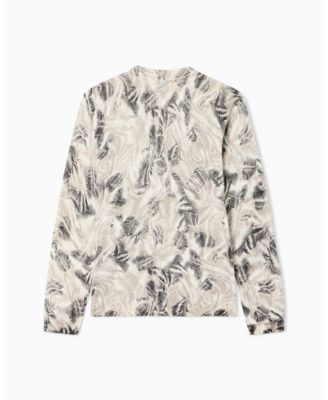 Men's IBIZA X Leaf Print Crewneck Sweater