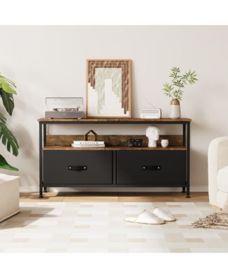 50 Dresser-Style TV Stand, Compact Living Room Entertainment Center with 2 Drawers