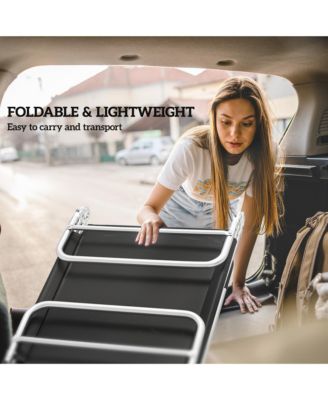 Foldable Reclining Pool & Beach Chair w/ Pillow,