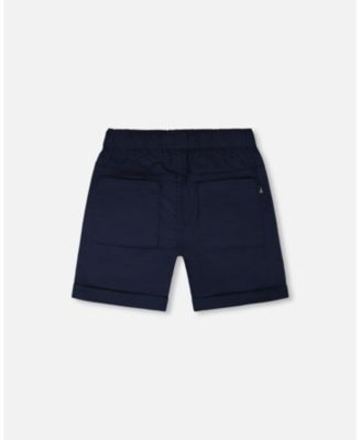Baby Boys Stretch Twill Shorts Dark Blue