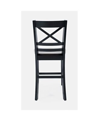 Asbury Park Solid Acacia Farmhouse X Back Stool (Set of 2)