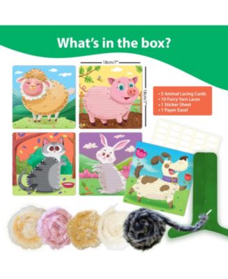 - Chalk & Chuckles Lace Art Furry Animals Craft Activity
