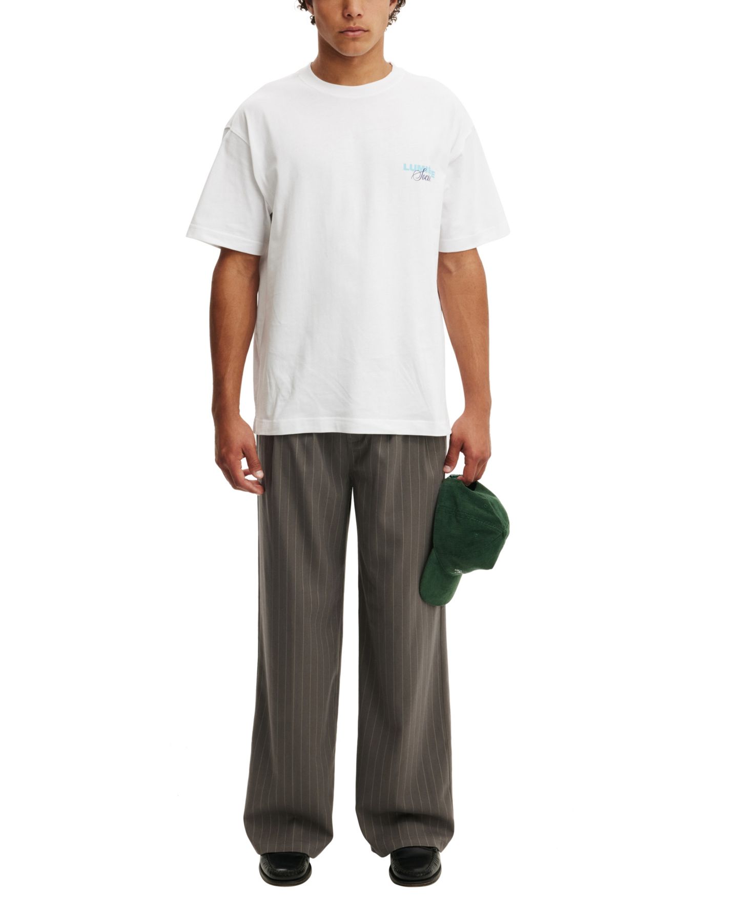 Мужская футболка Cotton On Relaxed-Fit Crewneck, цвет: Белый — фото 2