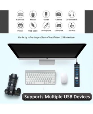 7-Port USB Hub with USB 3.0, Multiple USB,Compatible with Laptop, PC, MacBook,USB Peripherals,for Home Office,Travel