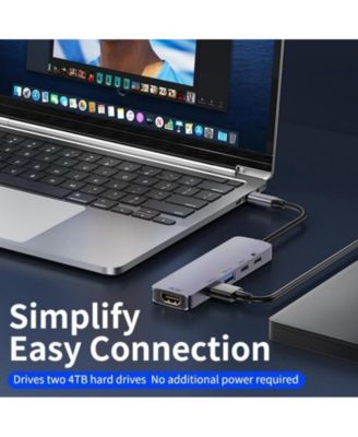 5-in-1 USB-C Hub,100W PD Charging & 5Gbps USB 3.0 Transfer | Ideal for Home Office, Travel, Gaming