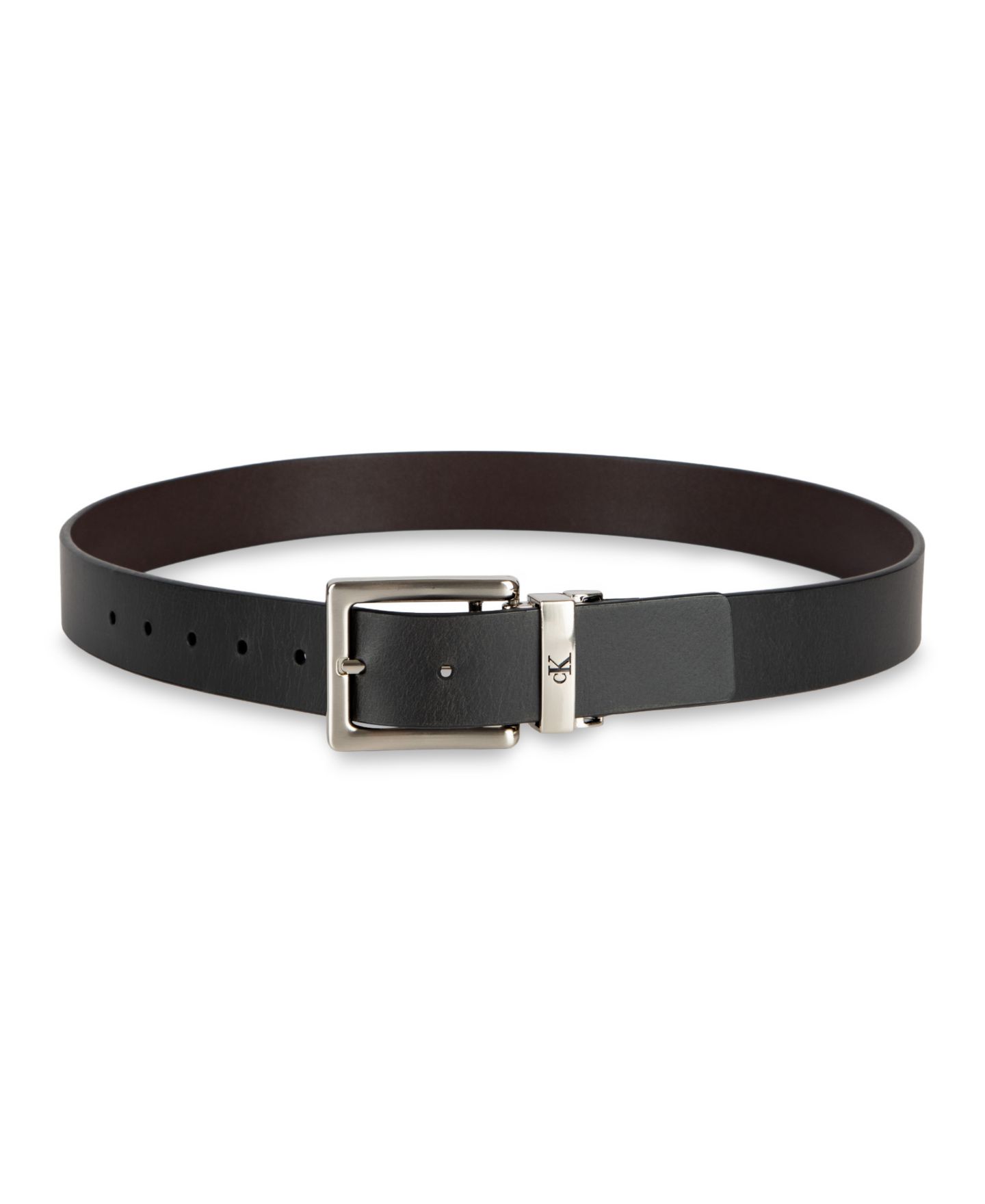 Мужской ремень Calvin Klein 35MM Reversible Leather Dress Belt, цвет: Чёрный / Коричневый — фото 4