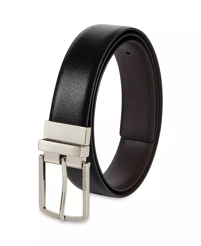 35MM Men's Reversible Saffiano Leather Belt - thumbnail 9