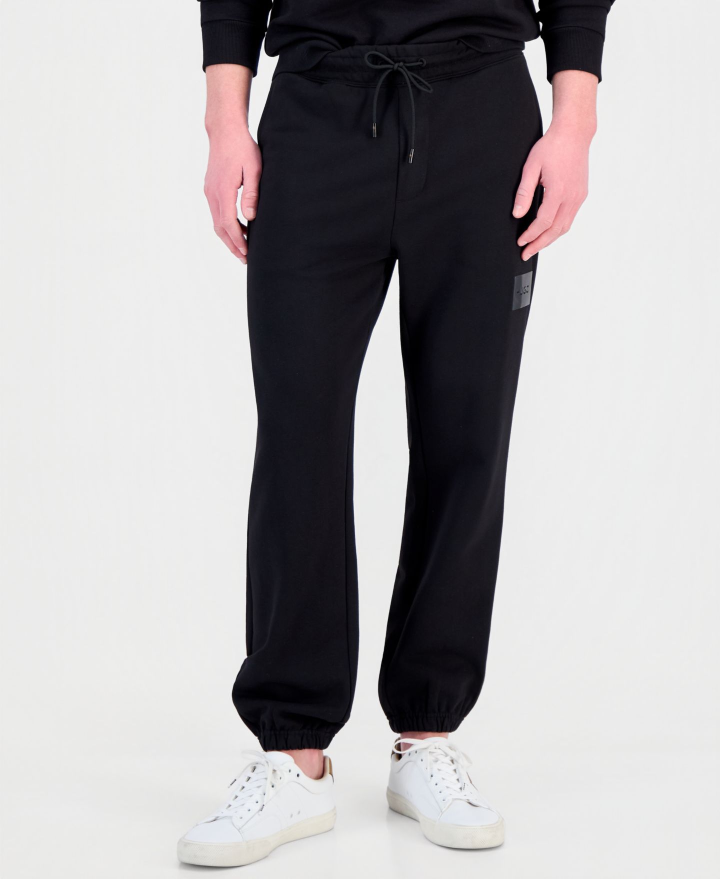 Мужские брюки Hugo Boss Daylony French Terry Trousers, цвет: Чёрный — фото 3
