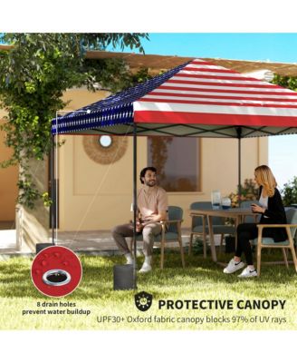 10 x 10 ft Pop Up Canopy Tent with One Push Setup, Dark