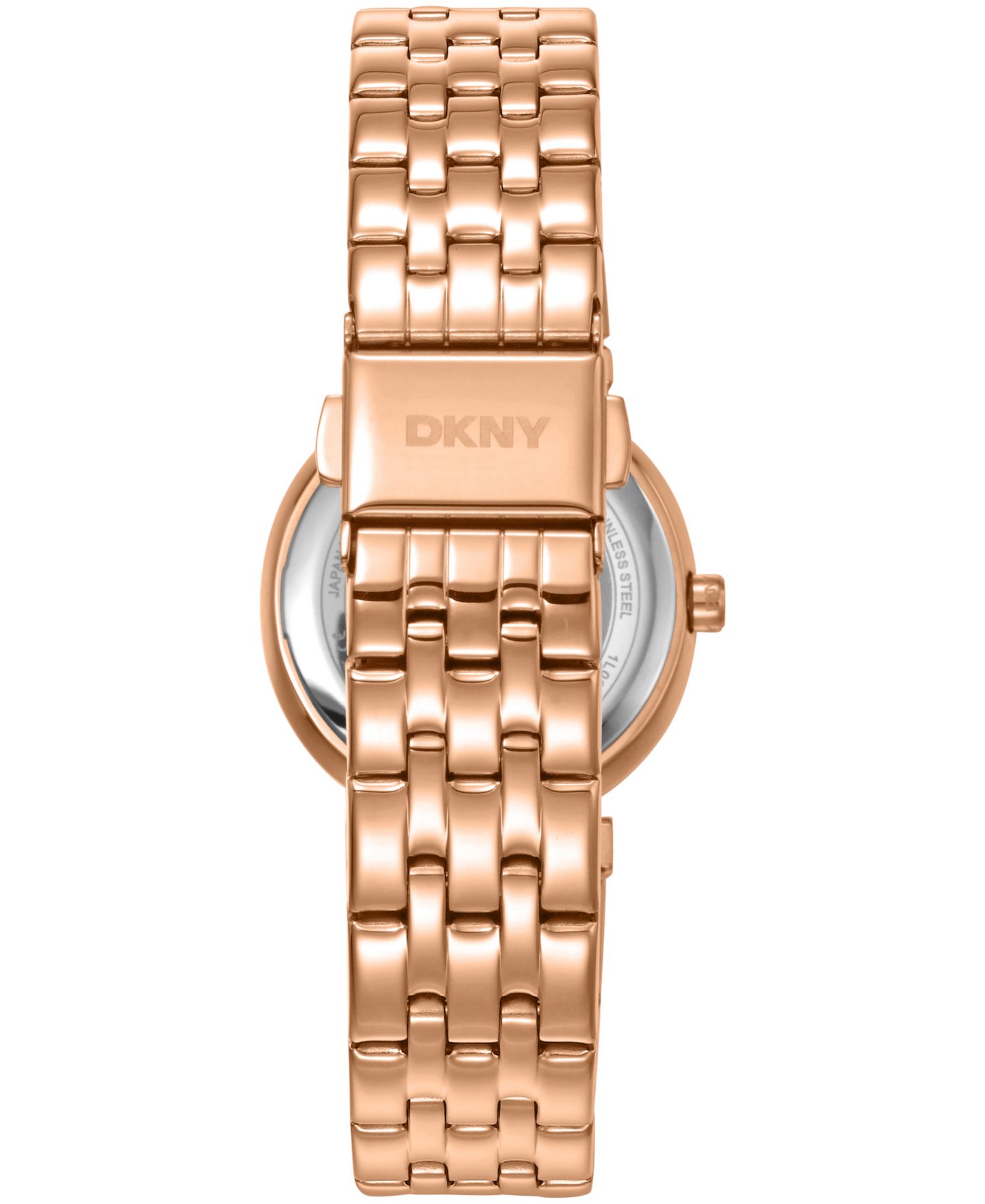 Женские часы DKNY Silver Dial Crystal Bezel Red-Gold Tone Stainless Steel Bracelet Watch, 30mm — фото 3