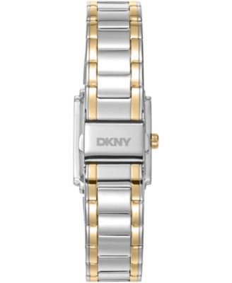 Women's Silver Dial Two-Tone Gold Stainless Steel Bracelet Watch, 23 x 30mm