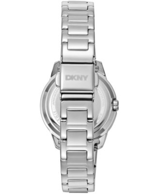 Women's Silver Dial Crystal Bezel Stainless Steel Bracelet Watch, 30mm