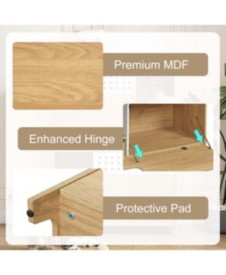 Modern 2-in-1 Cat Furniture Set: Litter Box Enclosure & Cat House Side Table with Storage