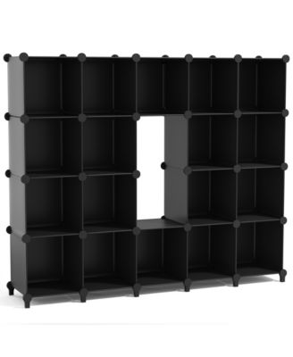 18-Cube Storage Organizer Cubby Shelf for Closet, Toys, Books, and More Space-Saving Bookshelf for Bedroom, Living Room, or Office