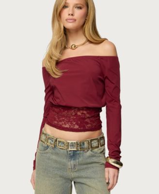 Women's Dorona Lacey Off Shoulder Top