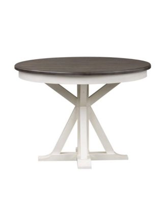 Liberty Furniture Pedestal Table in Poplar & Rubberwood Solids w Pine Veneer