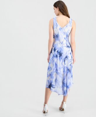 Women's Printed Sleeveless Midi Dress