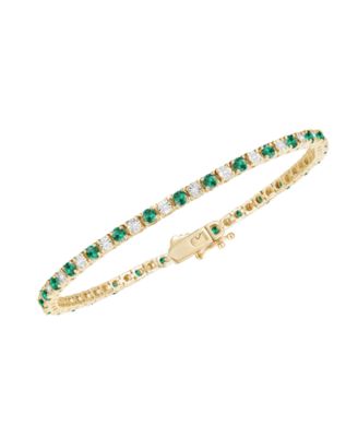 Multi-Gemstone Bracelet in 14k Gold Over Sterling Silver (Also in Sterling Silver)