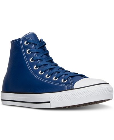 Converse Men's Chuck Taylor All Star Hi Seasonal Leather Casual Sneakers from Finish Line