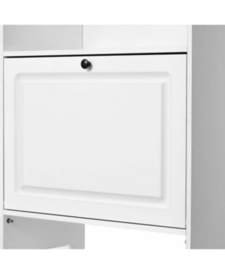 All-in-One Pet Feeding Station: Elevated Dog Bowls & Storage Cabinet for Food and Toys