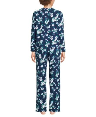 Women's Knit 2 Piece Pajama Set - Long Sleeve Top and Pants