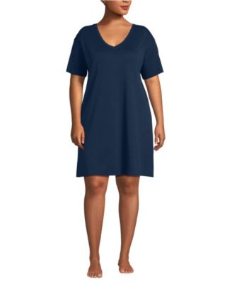 Plus Size Cotton Interlock Relaxed Above the Knee Nightgown
