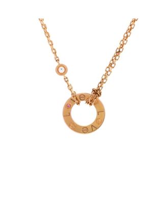 2 Diamonds Love Pendant Necklace