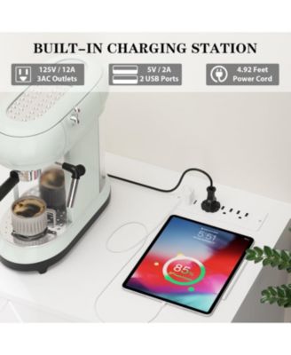 9 Drawer Dresser with USB Charging Station, Modern Wooden Storage Organizer for Bedroom Living Room Hallway