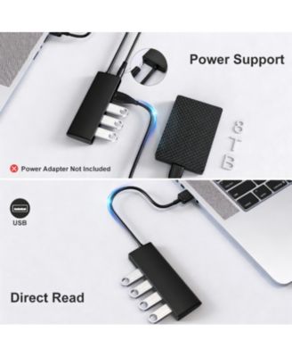 4-Port USB 3.0 Hub - with 5Gbps High-Speed Data Transfer,USB Splitter, Portable USB Extender for Laptop, PC, MacBook