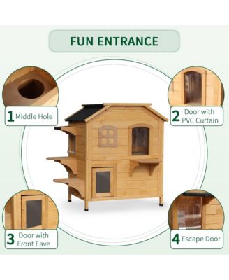 2-Story Outdoor Weatherproof Cat Enclosure