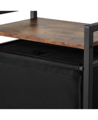 Elevated Dog Feeding Station: All-in-One Organizer with Raised Bowls & Storage for Food and Toys