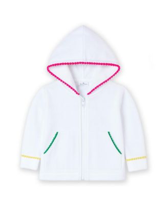 Toddler Girls Terry Hoodie With Pom Poms