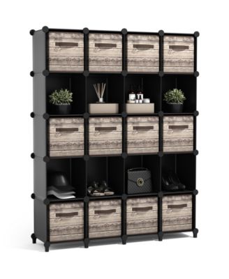 20-Cube Storage Organizer Cubby Shelf for Closet, Toys, Books, and More Space-Saving Bookshelf for Bedroom, Living Room, or Office