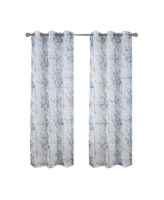100% Polyester Aiden Printed Textured Grommet Curtain Panel