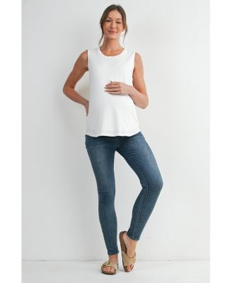 Maternity Nursing Scoop-Neck Sleeveless Tank Top