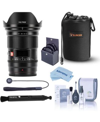 AF 16mm f/1.8 STM Lens for Nikon Z, Bundle with 77mm Filter Kit, Lens Pouch, Pen Lens Cleaner, Lens Cap Tether