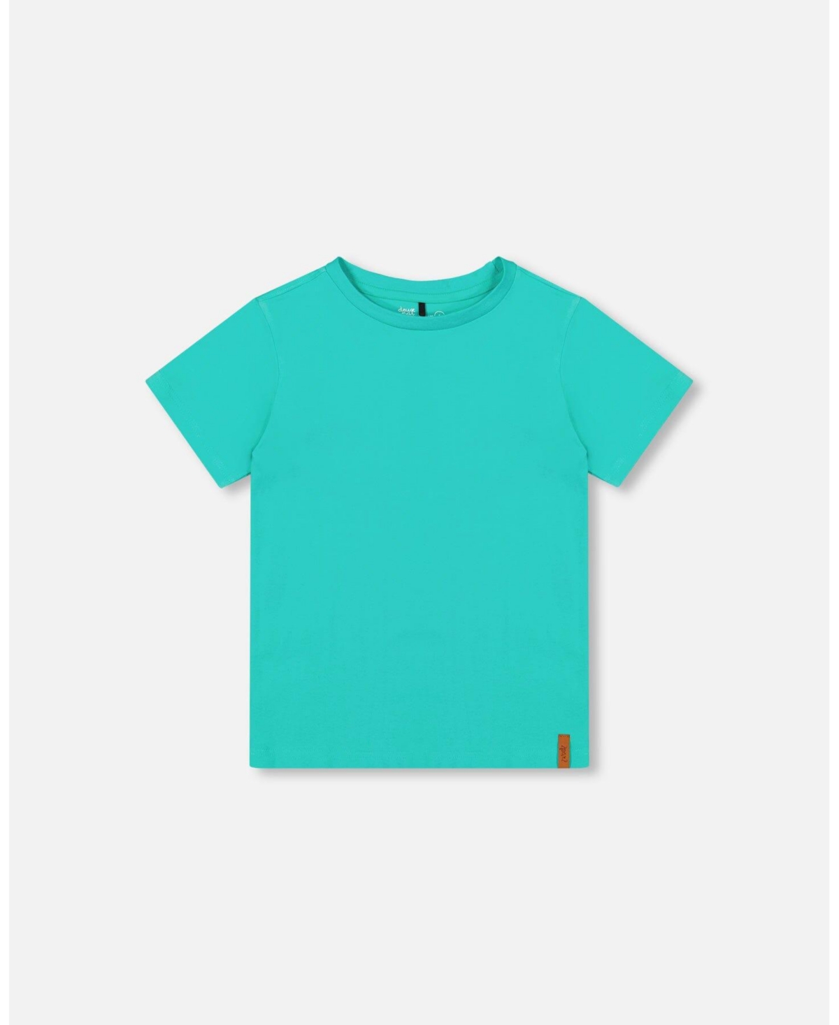 Deux par Deux Big Boys Cotton Jersey T-Shirt Solid Turquoise