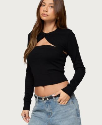 Women's Knit Two Piece Shrug & Tube Top