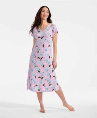 Women's Cooling Cap Sleeve Midi Nightgown