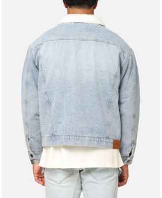 Men's Sherpa Boxy Denim Jacket