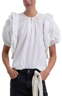 Women's Poplin Puff Top