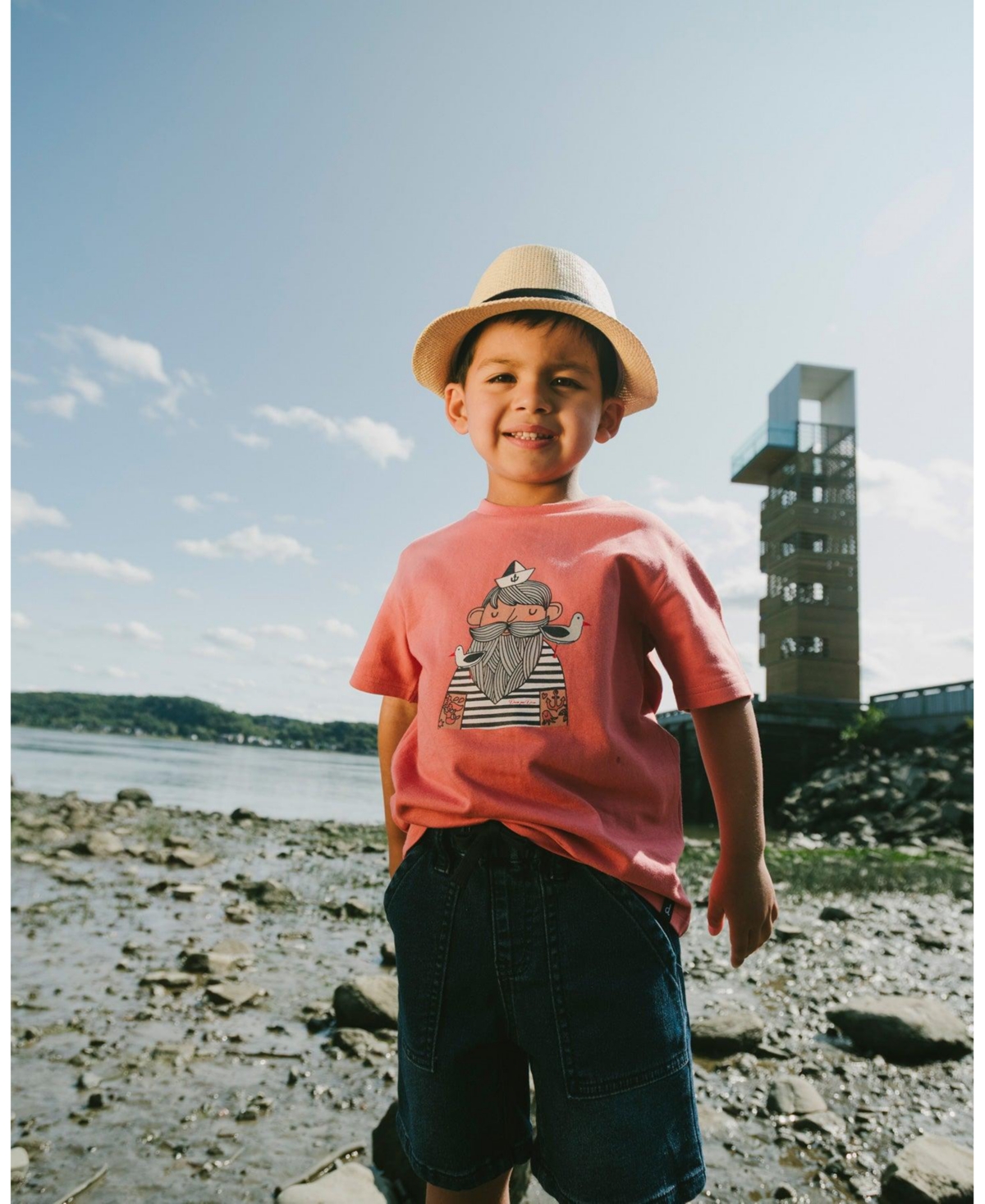 Deux par Deux Big Boys Cotton Short Sleeve T-Shirt Brick