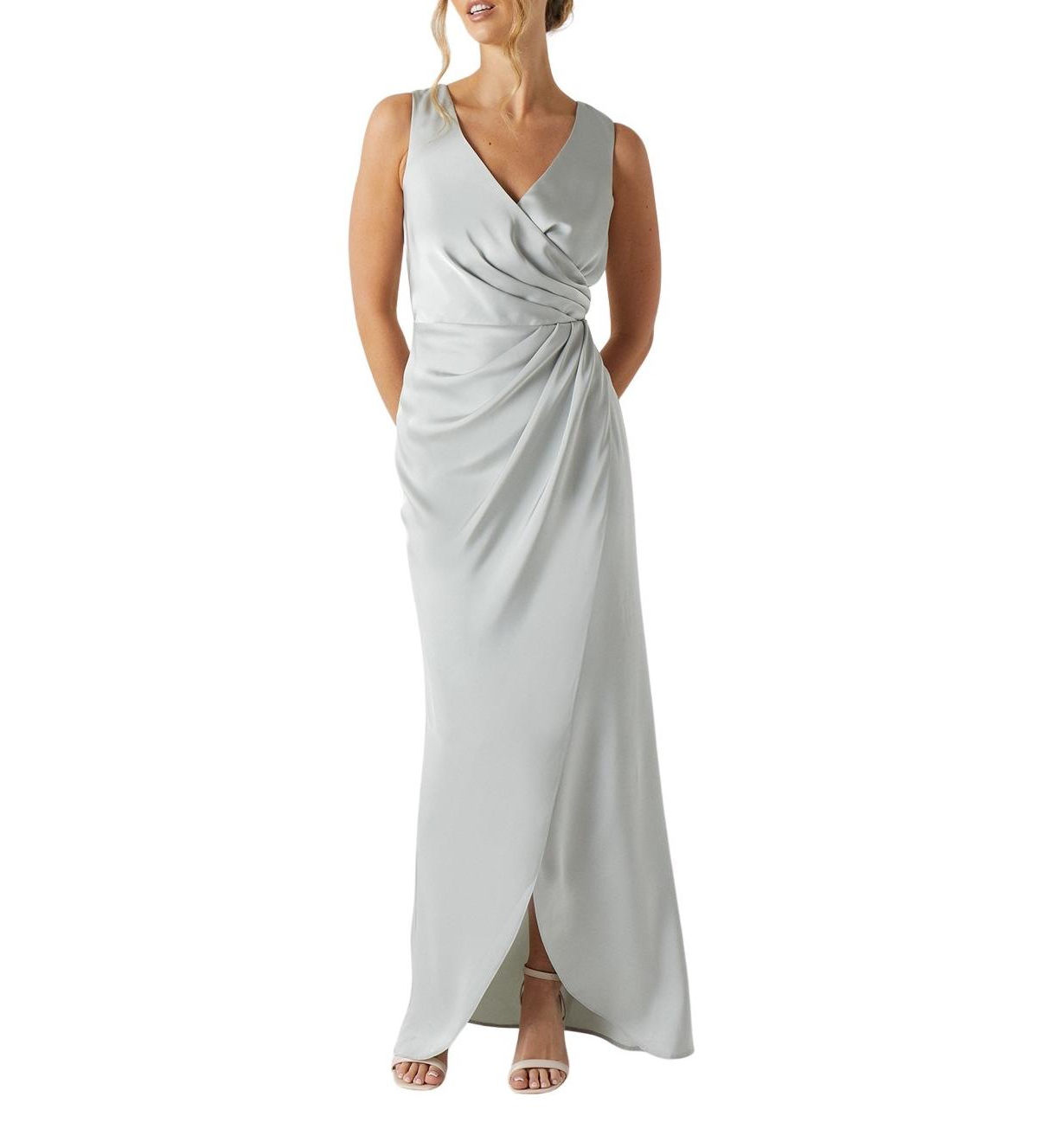 Coast Women's Ruched Satin Bridesmaid Dress