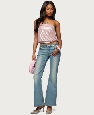 Women's Leira Silky Sparkly Strapless Top