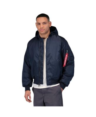 Men's Ma-1 Hooded Oxford Flight Jacket