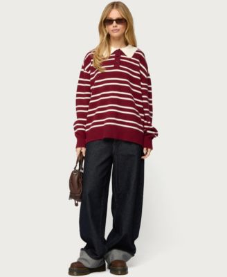 Women's Rilynn Striped Polo Sweater