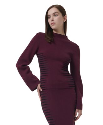 Women's Jacquard Knit Fitted Top