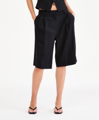Women's Pleated Bermuda Shorts, Macy's Exclusive