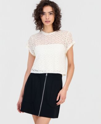 Women's Boxy Lace T-Shirt
