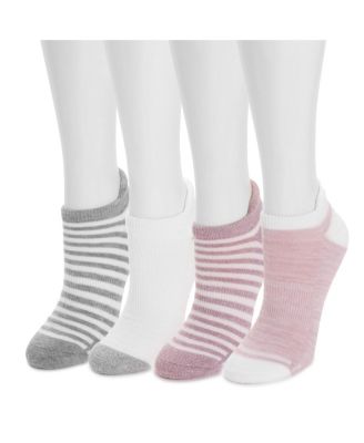 Women's Dream Step Sporty Low Cut Ankle Socks, 4 Pair Pack